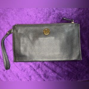 Michael Kors Black Clutch with Gold Zipper